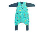 Babyschlafsack SCHLUMMERSACK "Schlafsack mit Füßen 1.0 Tog", Baby, Gr. L: 60cm, blau (meerestiere), Obermaterial: 100% Baumwolle CO., Schlafsäcke Babyschlafsack