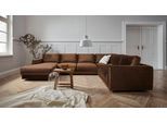 Wohnlandschaft OTTO HOME "Hobro U-Form", braun, B:348cm H:80cm T:270cm, Luxus-Microfaser Lederoptik (100% Polyester;Struktur grob (100% Polyester);Samtoptik (100% Polyester), Sofas, Wohnlandschaft, in 3 Bezugsqualitäten in vielen Farben