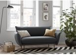 2-Sitzer OTTO HOME "Stine", blau (dunkelblau), B:156cm H:86cm T:86cm, Struktur (100% Polyester);Struktur weich (85% Polyester/15% Nylon);Samtoptik (100% Polyester), Sofas, 2-Sitzer, Besonderes Design durch Kissenoptik und Keder