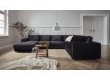 Wohnlandschaft OTTO HOME "Hobro U-Form", schwarz, B:348cm H:80cm T:270cm, Luxus-Microfaser Lederoptik (100% Polyester;Struktur grob (100% Polyester);Samtoptik (100% Polyester), Sofas, Wohnlandschaft, in 3 Bezugsqualitäten in vielen Farben
