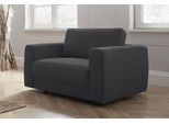Sessel OTTO HOME "Hobro Loungesessel", grau (anthrazit), B:109cm H:60cm T:102cm, Luxus-Microfaser Lederoptik (100% Polyester);Struktur grob (100% Polyester);Samtoptik (100% Polyester), Sessel, Sessel, in 3 Bezugsqualitäten in vielen Farben