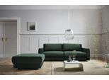 2,5-Sitzer OTTO HOME "Hobro", grün, B:236cm H:80cm T:102cm, Luxus-Microfaser Lederoptik (100% Polyester);Struktur grob (100% Polyester);Samtoptik (100% Polyester), Sofas, 2 5-Sitzer, in 3 Bezugsqualitäten in vielen Farben