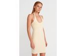 Geribbelde bodycon minijurk