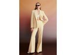 Hoge taille geplooide flare broek