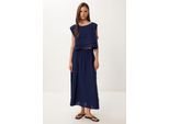 Katoenen Mouwloze Blouse en Wijde Rok Set