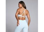 MP Damen Tempo Sport-BH mit Riemchenrücken – Babyblau - XXL
