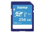 HAMA Speicherkarte "SD Karte, Memory Fast, Class 10 UHS-I", blau, 256 GB, Speicherkarten, Speicherkarte