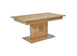 Livetastic , Alteiche , Holzwerkstoff , rechteckig , 90x77x160 cm , ausziehbar ,