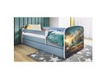 Mid.you , Blau, Weiß , Holz , Birke , Sperrholz,Schichtholz , H2 , 1-Zonen , links montierbar, rechts montierbar , 80x160 cm , nicht verstellbar ,