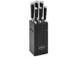 Rösle Messerblock, Schwarz, Metall, 7-teilig, 15x12x38 cm, Kochen, Küchenmesser, Messersets