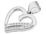Kettenanhänger ADELIA´S "Anhänger – Herz Herzanhänger aus 925 Silber mit Zirkonia", silber, Schmuckanhänger, Damen, Silber 925 (Sterlingsilber), Kettenanhänger, Perfekt zum Verschenken an besondere Menschen