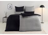 Wendebettwäsche OTTO HOME "Desner2 100% Microfaser, extra weich, allergikerfreundlich", grau (schwarz, hellgrau), B/L: 240cm x 220cm, 1 Stk., 2 Stk., Microfaser, B/L: 80cm x 80cm & 80cm x 80cm, 3 Stk., Microfaser, Obermaterial: 100% Polyester, Bettwäsche, Wendebettwäsche, Premium Qualität, uni, schnell trocknend, pflegeleicht, ab 135x200 cm