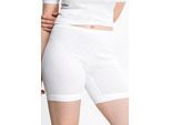 Lange Unterhose SPEIDEL "Nina", Damen, Gr. 52, weiß, Jacquard, 100% Baumwolle, gemustert, unifarben, körpernah, Unterhosen Lange Unterhose, mittellang, bequem, elastisch, Baumwolle