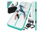 KESSER® Turnmatte Aufblasbar Airtrack 2m/3m/4m/5m/6m Fitness-Matte Gymnastikmatte inkl. Tragetasche & elektr. Luftpumpe Yogamatte, Tumbling Matten, Trainingsmatte, Turn- & Fitness