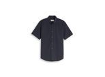 TOM TAILOR Herren Regular Fit Kurzarmhemd mit Karomuster, blau, Kariert, Gr. M