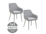 Livetastic , Grau , Metall, Textil , 56x81x61 cm , inklusive Armlehnen ,