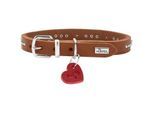 Dog Sport HUNTER Hundehalsband aalborg hearts cognac XXS-XS
