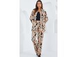 Gestructureerde Lange Mouwen Gebreide Blouse & Broek Gebreide Set