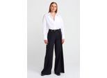 Dames Hoge Taille Wijde Pijpen Crepe Broek