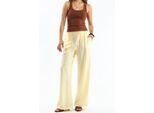 Damen weit geschnittene gewebte Hose
