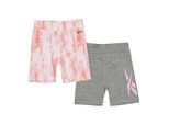 Reebok Meisjes Tie Dye Slim Fietsshort (Set van 2) (Zilveren Tie Dye)