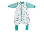 Babyschlafsack SCHLUMMERSACK "Schlafsack mit Füßen 1.0 Tog", Baby, Gr. L: 130cm, grün (meerjungfrau), Obermaterial: 100% Baumwolle CO., Schlafsäcke
