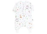 Babyschlafsack TUPTAM "Schlafsack mit Füßen Winterschlafsack mit Armen Beinen" Gr. 68, beige (waldtiere, igel, rehe), Schlafsäcke, Baby, L: 74cm, Obermaterial: 100% Baumwolle CO., L:74cm