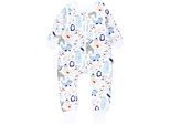 Babyschlafsack TUPTAM "Schlafsack mit Füßen Baby Schlafsack mit Beinen und Ärmel ganzjährig" Gr. 104, blau (wintertiere blau beige elch pinguin robbe), Schlafsäcke, Baby, L: 110cm, Obermaterial: 100% Baumwolle CO., L:110cm