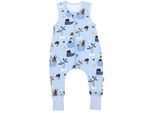 Babyschlafsack TUPTAM "Schlafsack mit Füßen Babyschlafsack mit Beinen Unwattiert" Gr. 80, bunt (piraten affe qualle katze blau (pirate)), Schlafsäcke, Baby, L: 86cm, Obermaterial: 100% Baumwolle CO., L:86cm