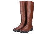 Stiefel REMONTE, Damen, Gr. 39, Normalschaft, braun, Leder, Schuhe Stiefel, Blockabsatz, Businesschuh, Langschaftstiefel Innenreißverschluss