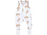 Babyschlafsack TUPTAM "Schlafsack mit Füßen Babyschlafsack mit Beinen Unwattiert" Gr. 80, weiß (bären auf wolken, weiß, braun), Schlafsäcke, Baby, L: 86cm, Obermaterial: 100% Baumwolle CO., L:86cm