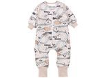 Babyschlafsack TUPTAM "Schlafsack mit Füßen Baby Schlafsack mit Beinen und Ärmel ganzjährig" Gr. 92, beige (rennwagen beige), Schlafsäcke, Baby, L: 98cm, Obermaterial: 100% Baumwolle CO., L:98cm