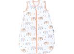 Babyschlafsack TUPTAM "Kugelschlafsack Baby Ganzjahres Schlafsack Ärmellos Wattiert" Gr. 56, grau (elefant, mond), Schlafsäcke, Baby, L: 62cm, Obermaterial: 100% Baumwolle CO., L:62cm