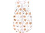Babyschlafsack TUPTAM "Kugelschlafsack Baby Ganzjahres Schlafsack Ärmellos Wattiert" Gr. 80, beige (tierköpfe regenbogen beige), Schlafsäcke, Baby, L: 86cm, Obermaterial: 100% Baumwolle CO., L:86cm