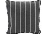 Dekokissen H.O.C.K. "New England", schwarz (schwarz, gestreift), B:50cm H:10cm L:50cm, Kunstfaser, Dekokissen_Sitzkissen_Kissenhüllen, mit Streifen, Kissenhülle mit Füllung, 1 Stück