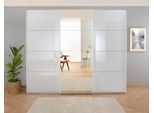 Kleiderschrank OTTO HOME "Mehrzweckschrank Aktenschrank Möbel Mietswohnung Schlafzimmer KOLUNA", weiß (alpinweiß, glas kristallweiß), B:271cm H:210cm T:62cm, Holzwerkstoff, Schränke, Kleiderschrank, Breiten 203/271/315/360 cm Höhen 210/229 Glas-Front MADE IN GERMANY