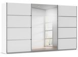 Kleiderschrank OTTO HOME "Mehrzweckschrank Aktenschrank Möbel Mietswohnung Schlafzimmer AVOLA", weiß (alpinweiß, leisten chrom), B:360cm H:229cm T:62cm, Holzwerkstoff, Schränke, Kleiderschrank, mit eleganten Zierleisten in Chrom, Schwarz oder Weiß MADE IN GERMANY