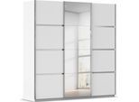 Kleiderschrank OTTO HOME "Mehrzweckschrank Aktenschrank Möbel Mietswohnung Schlafzimmer AVOLA", weiß (alpinweiß, leisten chrom), B:203cm H:210cm T:62cm, Holzwerkstoff, Schränke, Kleiderschrank, mit eleganten Zierleisten in Chrom, Schwarz oder Weiß MADE IN GERMANY