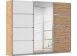 Kleiderschrank OTTO HOME "Mehrzweckschrank Aktenschrank Möbel Mietswohnung Schlafzimmer AVOLA", beige (eiche artisan, alpinweiß, leisten chrom), B:271cm H:229cm T:62cm, Holzwerkstoff, Schränke, Kleiderschrank, mit eleganten Zierleisten in Chrom, Schwarz oder Weiß MADE IN GERMANY