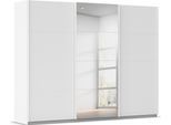 Kleiderschrank OTTO HOME "Mehrzweckschrank Aktenschrank Möbel Mietswohnung Schlafzimmer AVOLA", weiß (alpinweiß, leisten weiß), B:271cm H:210cm T:62cm, Holzwerkstoff, Schränke, Kleiderschrank, mit eleganten Zierleisten in Chrom, Schwarz oder Weiß MADE IN GERMANY