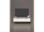 Lowboard OTTO HOME "Sofy TV-Lowboard, TV-Kommode, TV-Schrank, TV-Unterschrank, TV-Möbel", beige (pepper weiß, eiche melinga grau), B:167cm H:66cm T:50cm, Holzwerkstoff, MDF, Sideboards, Lowboard, UV lackiert, Soft Close Funktion, Metallgestell in Anthrazit Dekor