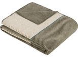 Wohndecke IBENA "Jacquard Decke Austin", grün, B:150cm L:200cm, Mischgewebe, Wohndecken, Wohndecke, 150 x 200 cm (Breite x Länge), einfarbig, Kuscheldecke