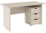 Schreibtisch OTTO HOME "Computertisch Schreibtisch mit Schubladen Kinderschreibtisch MARLENE", beige (beige (champagner)), B:140cm H:75cm T:66cm, Tische, Schreibtisch, mit 3 geräumigen Schubladen und SOFT-CLOSE-FUNKTION MADE IN GERMANY