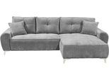 Ecksofa ED EXCITING DESIGN, grau (titan), B:284cm H:48cm T:191cm, 100% Polyester, Sofas, Ecksofa