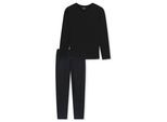 Schlafanzug UNCOVER BY SCHIESSER "Pyjama", Herren, Gr. M, schwarz, Obermaterial: 100% Baumwolle CO., Homewear-Sets Schlafanzug