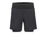 Trainingsshorts RUKKA "Rukka Shorts Musku 2In1", Herren, Gr. S, Normalgrößen, schwarz, Stoff, 87% Polyester, 13% Elasthan, Hosen