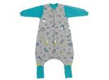 Babyschlafsack SCHLUMMERSACK "Schlafsack mit Füßen 2.5 Tog", Baby, Gr. L: 90cm, grau (dinosaurier), Obermaterial: 100% Baumwolle CO., Schlafsäcke