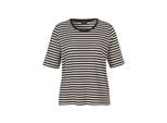 T-Shirt VIA APPIA DUE "VIA APPIA DUE T-Shirt", Damen, Gr. 46, mocca, creme, Obermaterial: 47% Baumwolle CO. 47% Modal CMD. 6% Elasthan EL., regular fit, Rundhals, Shirts T-Shirt, Große Größen