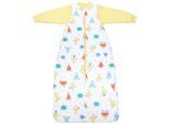 Babyschlafsack SCHLUMMERSACK "Schlafsack ohne Füßen 1.0 Tog", Baby, Gr. L: 130cm, gelb (fruchtathleten), Obermaterial: 100% Baumwolle CO., Schlafsäcke