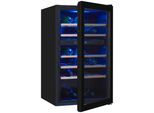 EXQUISIT Weinkühlschrank "WS2-45-GTE-160G", Energieeffizienz: G (A-G), schwarz, B:49cm H:86,5cm T:58cm, Weinkühlschränke, Für Weinliebhaber - stilvoll & perfekt temperiert für 45 Flaschen